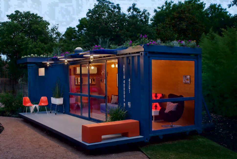 Colorful Tiny Container Home