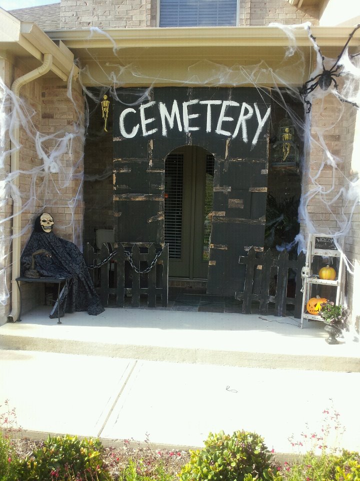 Cemetery House Door Halloween Entrance