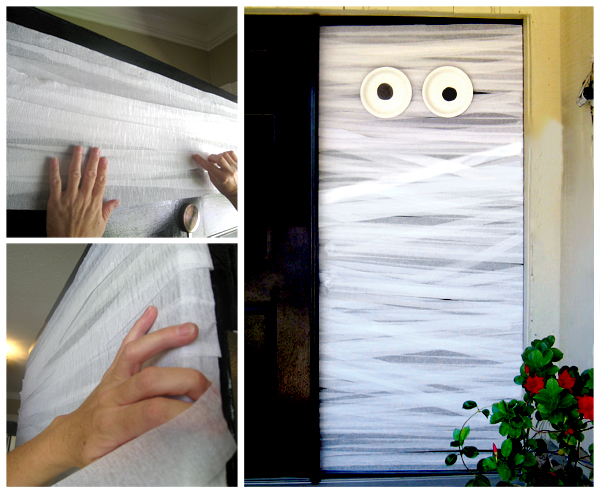 DIY Halloween Mummy Door Decoration
