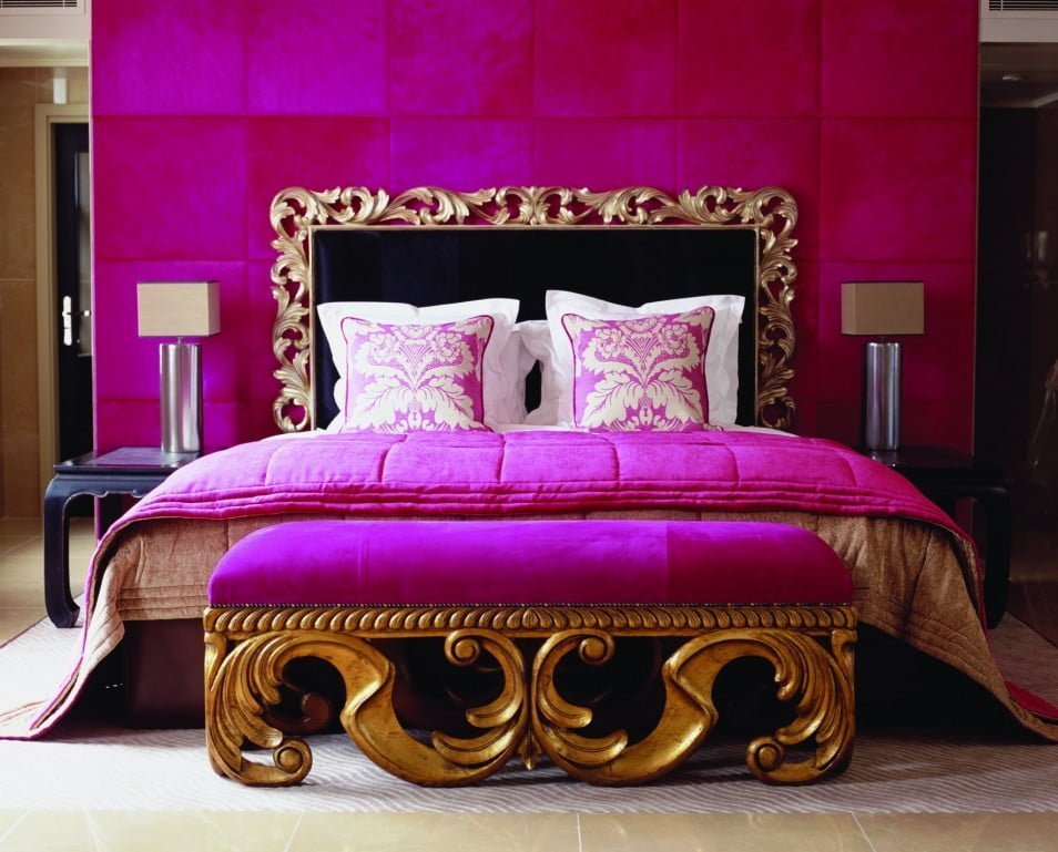 Queenly in Pink Bedroom Design Photo