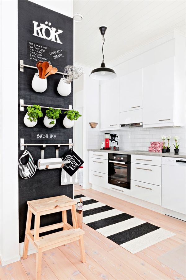 Chalkboard Surface Serves Many Purposes in the Kitchen