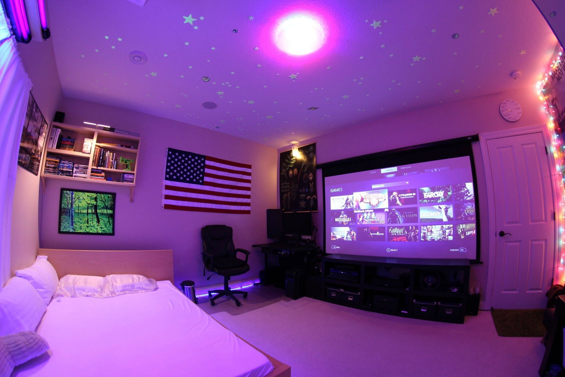 Simple Cool Video Game Ideas in Bedroom