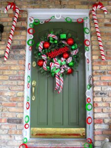 Welcome To Candy Cane Lane Door Decoration