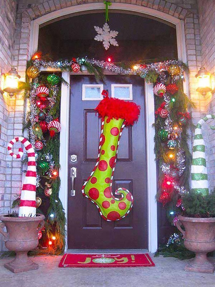 A Grinch inspired Holiday Door