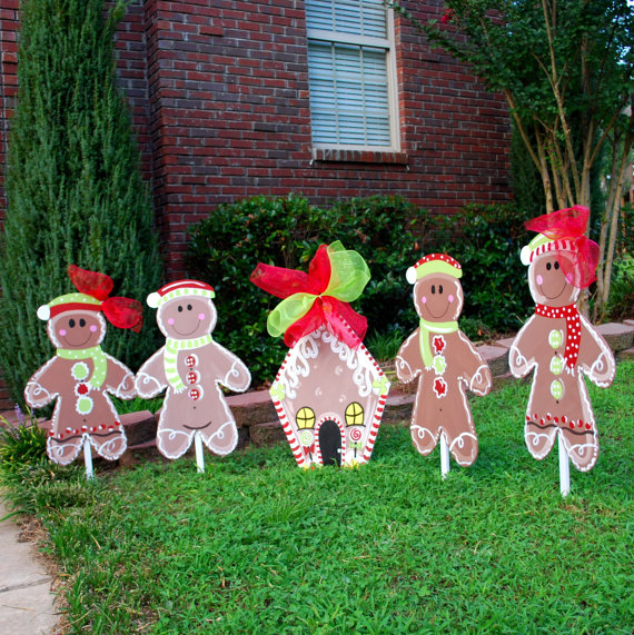 Gingerbread Family Outdoor Christmas Decoration
