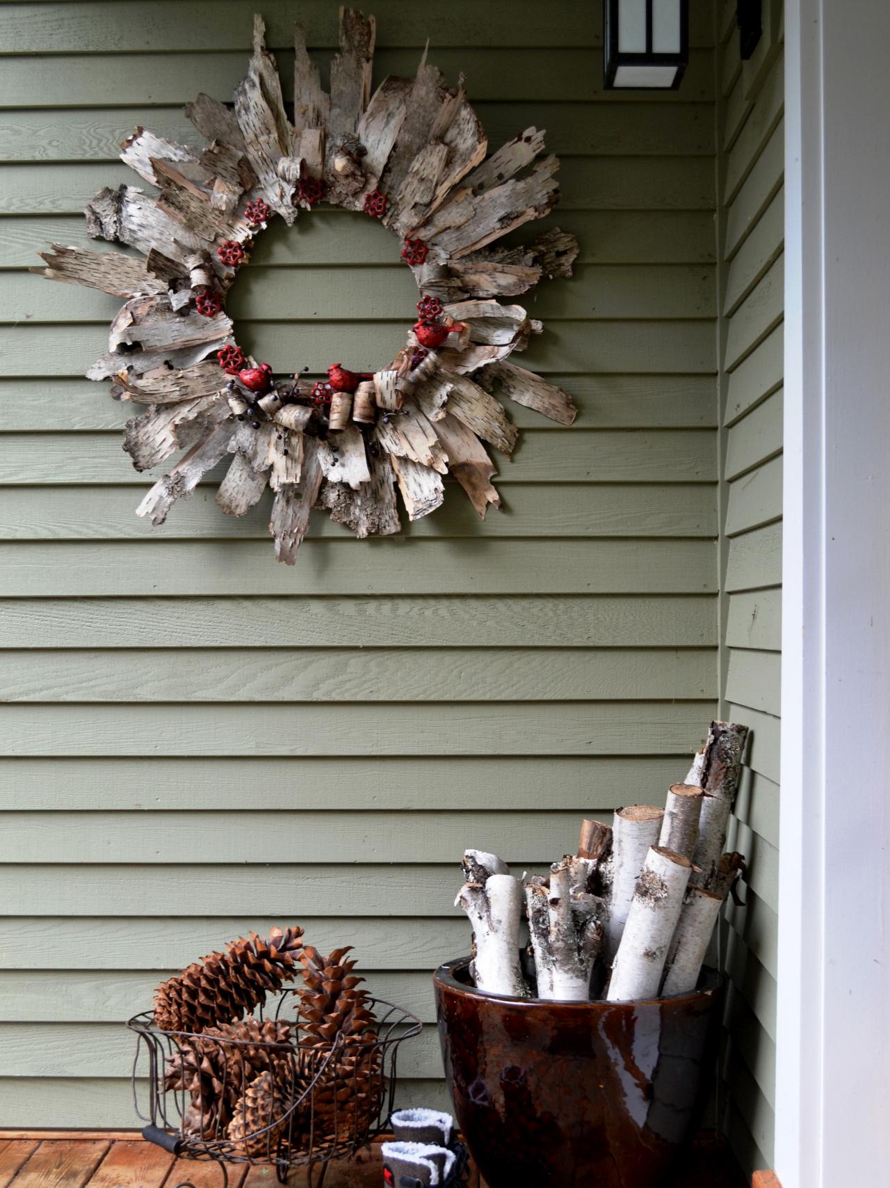 Repurposed Wood Shavings Wreaths Christmas Decoration Idea