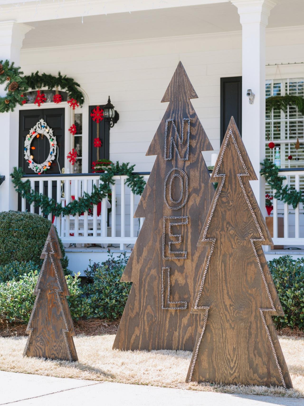 Handmade Wooden Outdoor Christmas Decorations