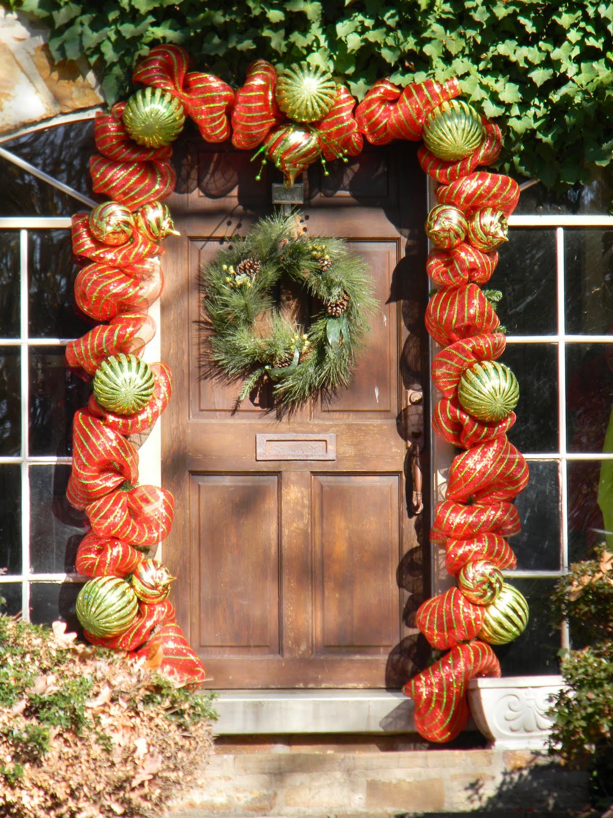 A Stunning Garland Made Of Ribbon And Bulbs