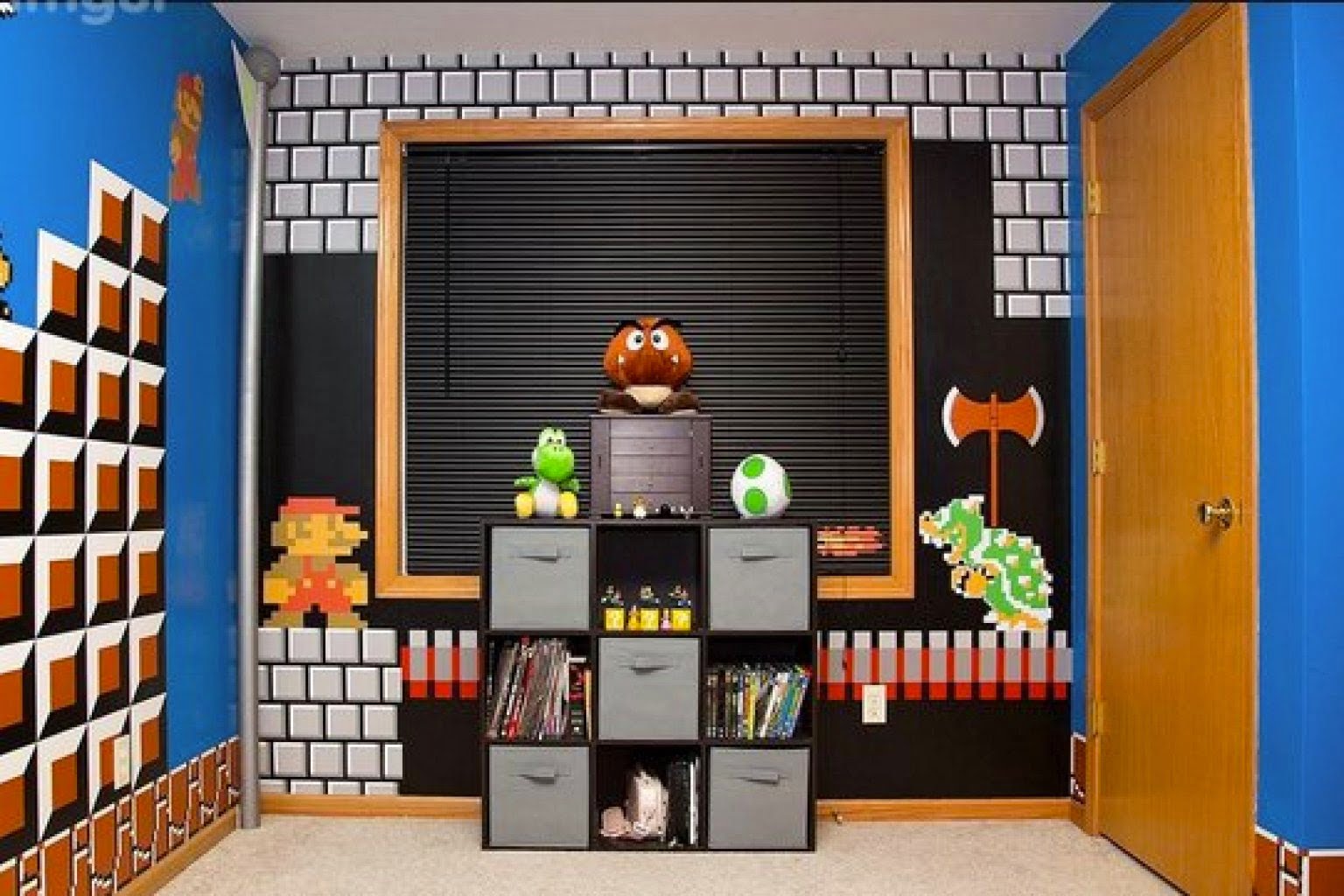 47 Epic Video Game Room Decoration Ideas For 2022   43 Using Blocks To Create Depth In Games Room Homebnc 