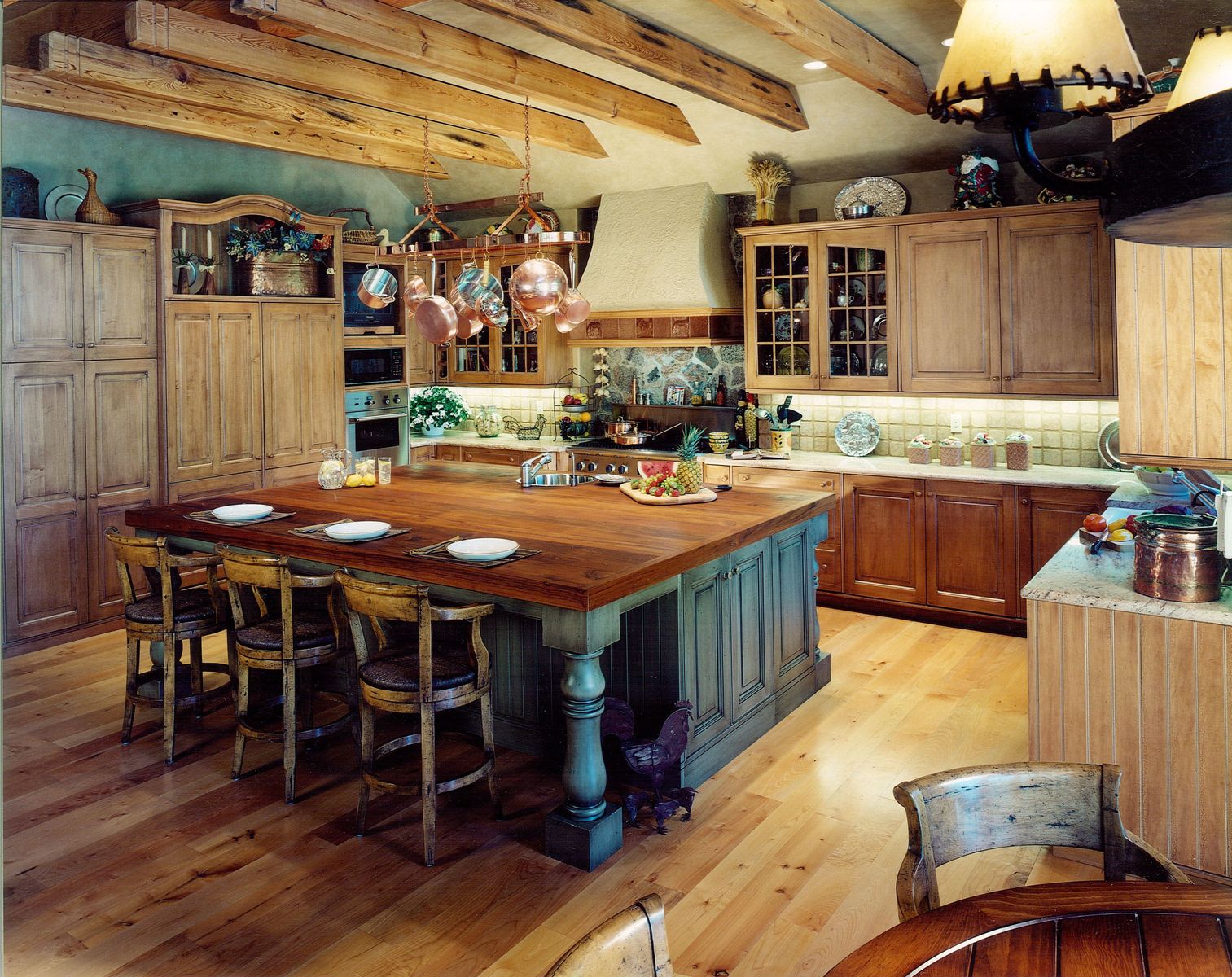 square kitchen island table