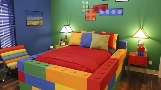 lego themed room for boy