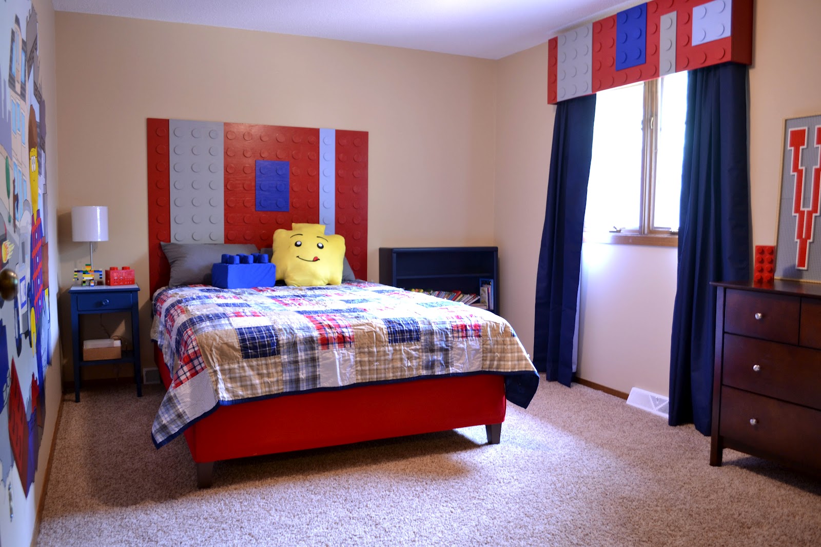 A LEGO Inspired Headboard And Matching Valance