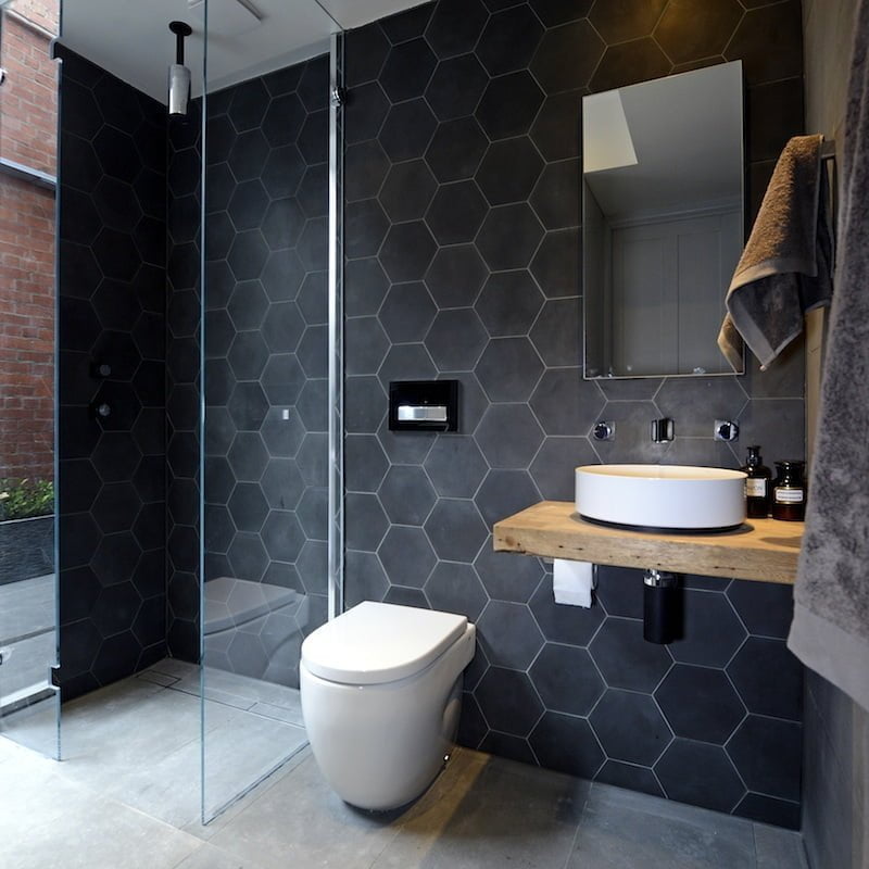 Modern wet room bathroom