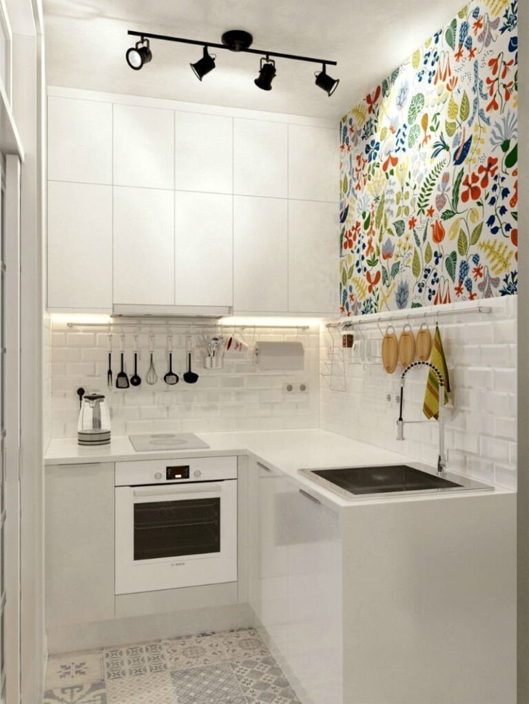 10 Smaller Is Better White Kitchen Cabinet Idea Homebnc 768x1023 