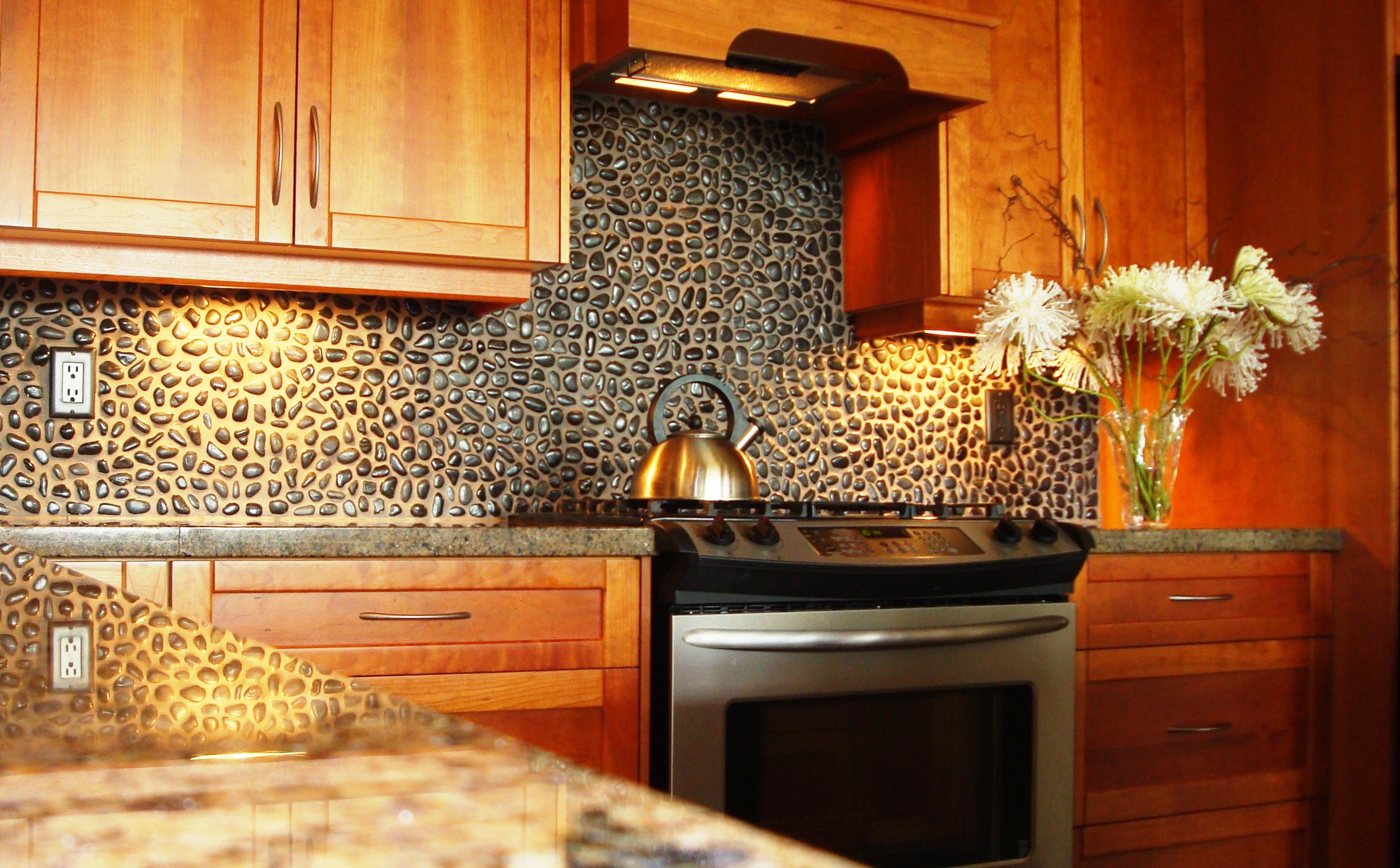 Brown Kitchen Backsplash Backsplash Ideas For Brown Granite   26 Small Stone Backsplash Kitchen Decor Homebnc 