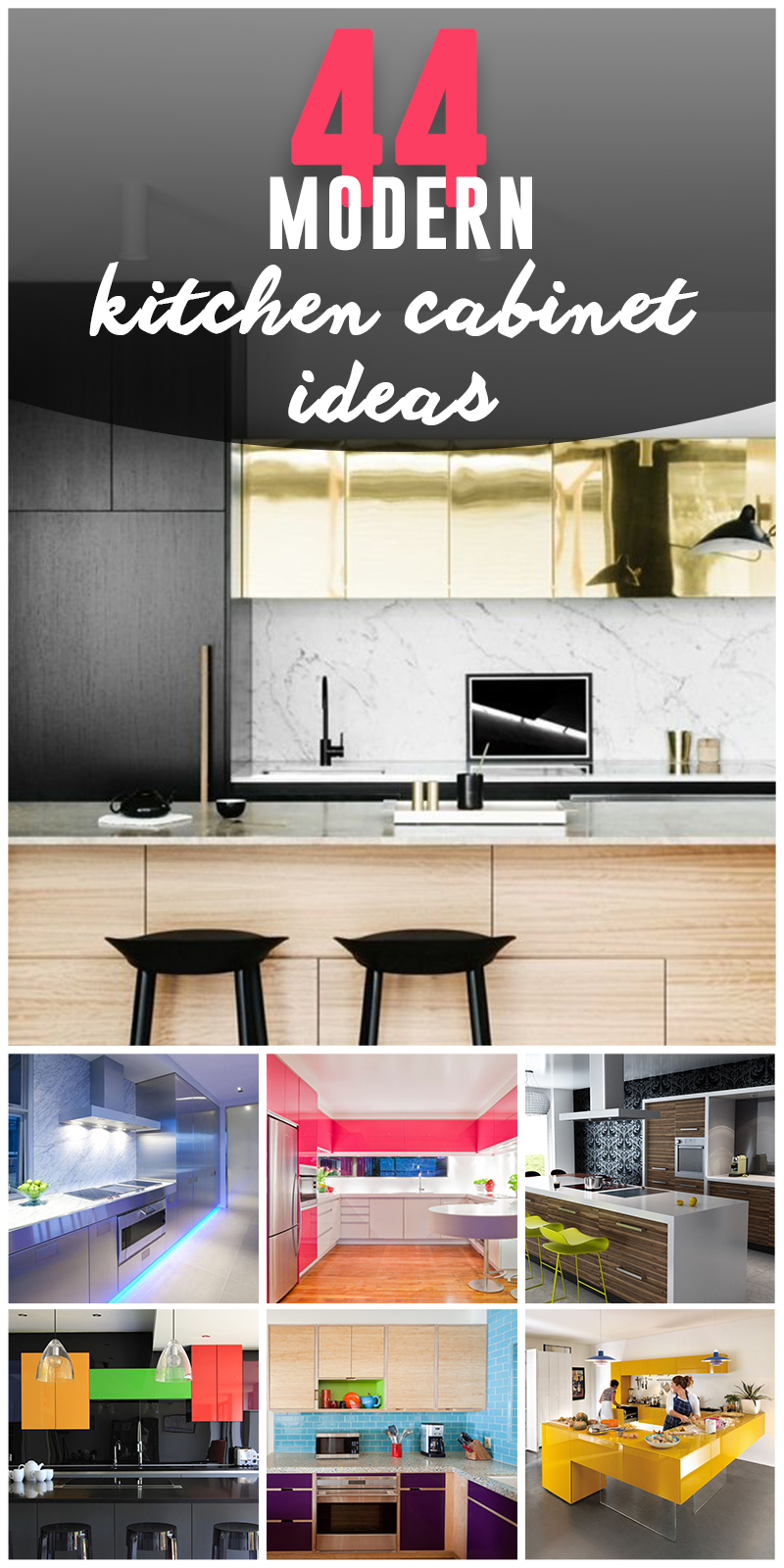 Ideas modernas de gabinetes de cocina