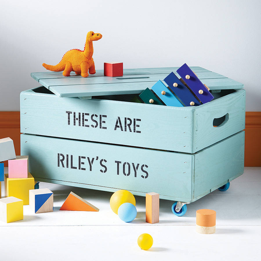 large personalised toy chest