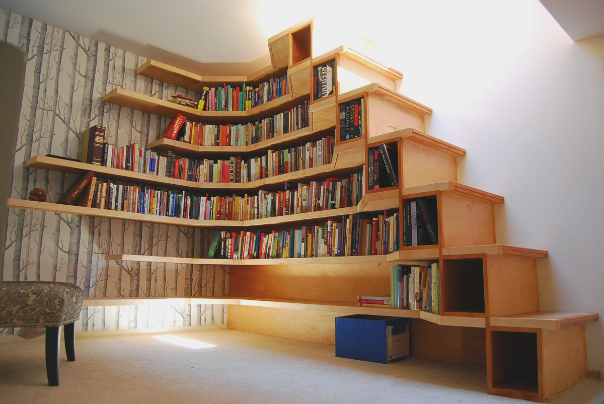 living room book shelves images