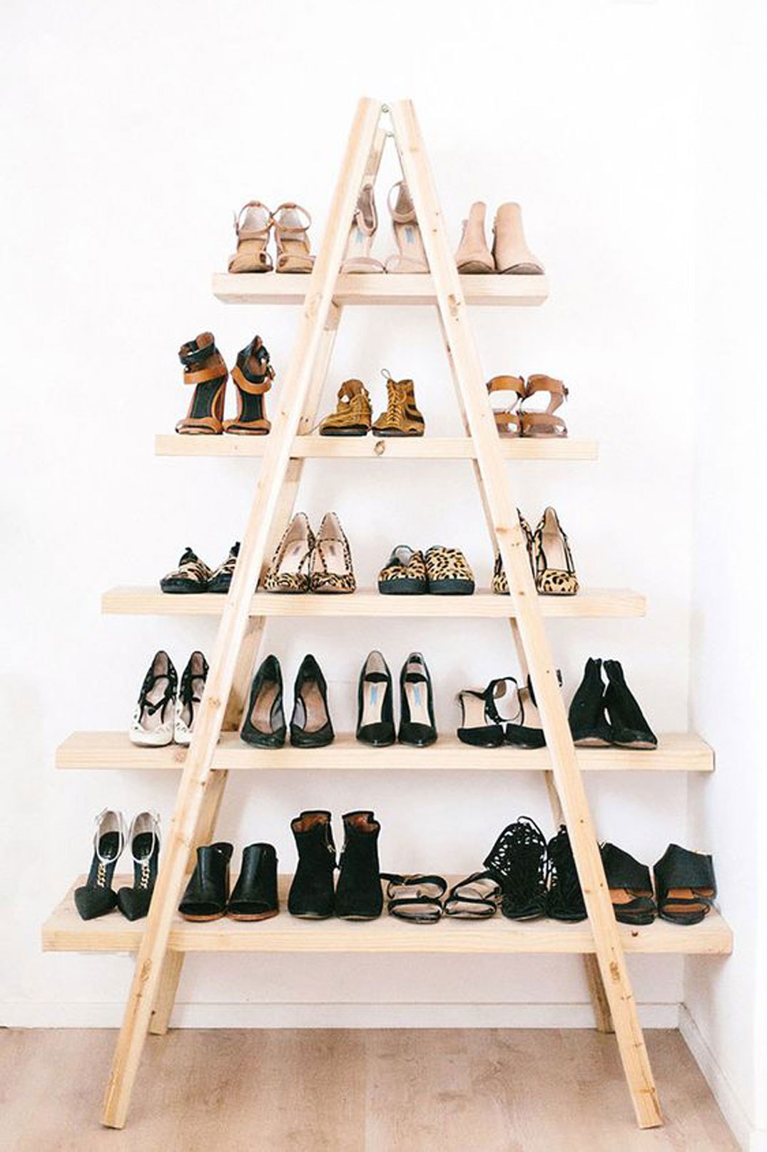 shoe rack under stairs