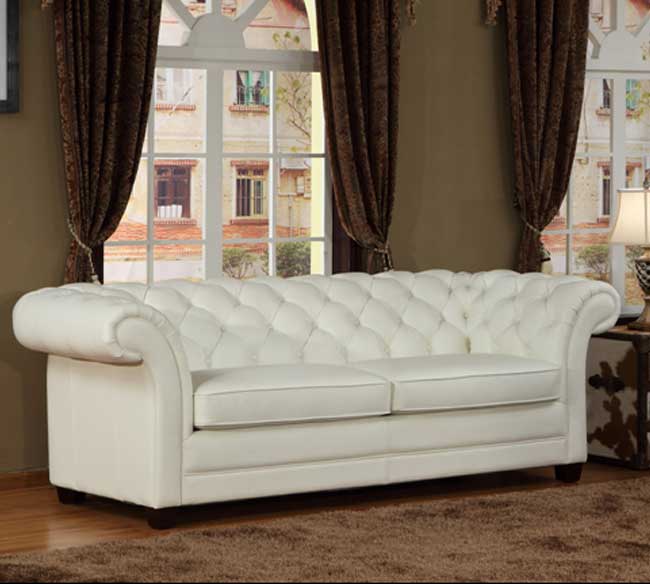 Lazzaro White Leather Sofa Homebnc, White Leather Couches Decor
