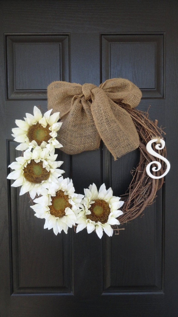 Floral door wreath