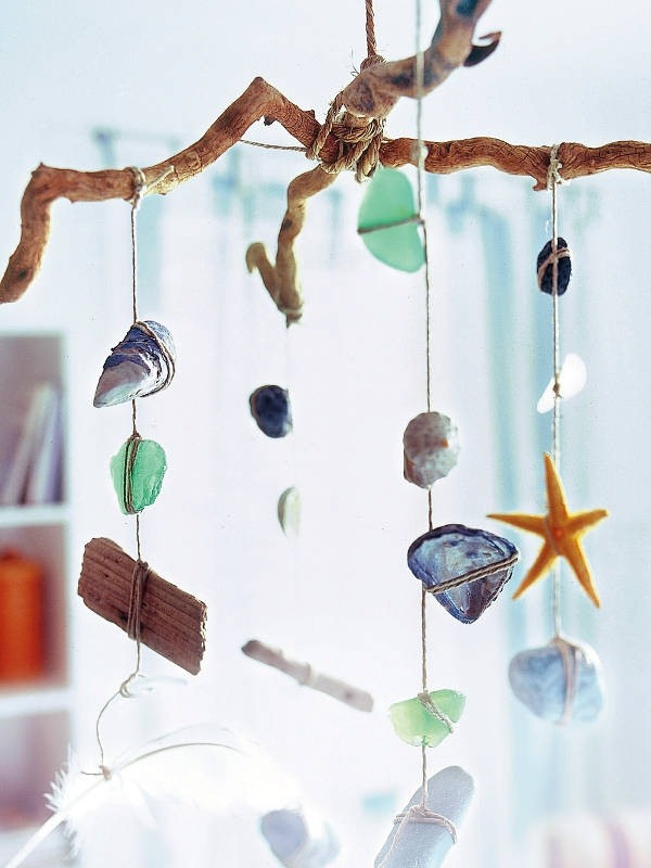 Sea-inspired wind chimes for summer room ideas