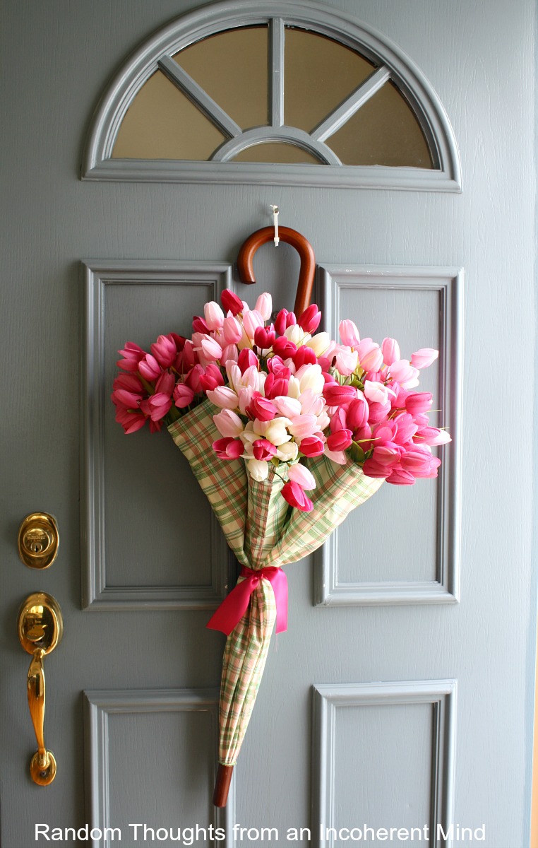 Umbrella door wreath