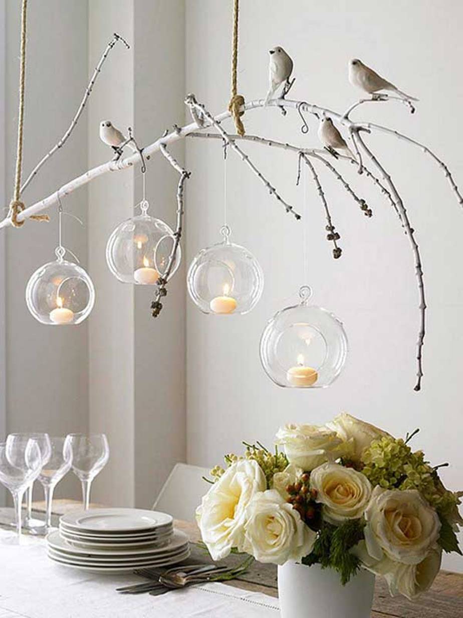 Organic handmade summer chandelier