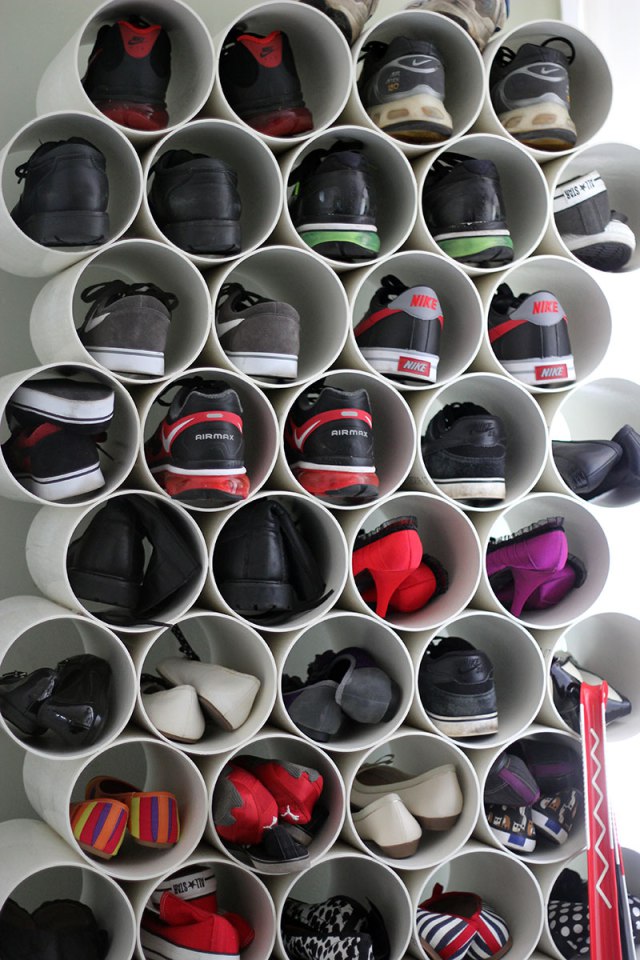 small closet shoe storage