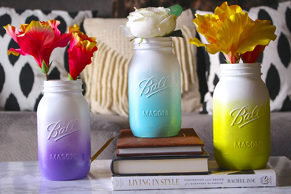 DIY Mason jar flower vase