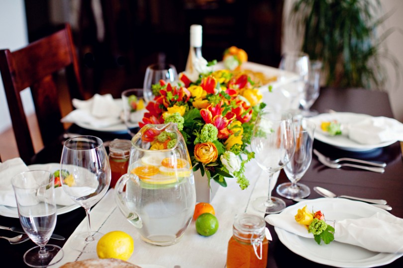 Floral table arrangements