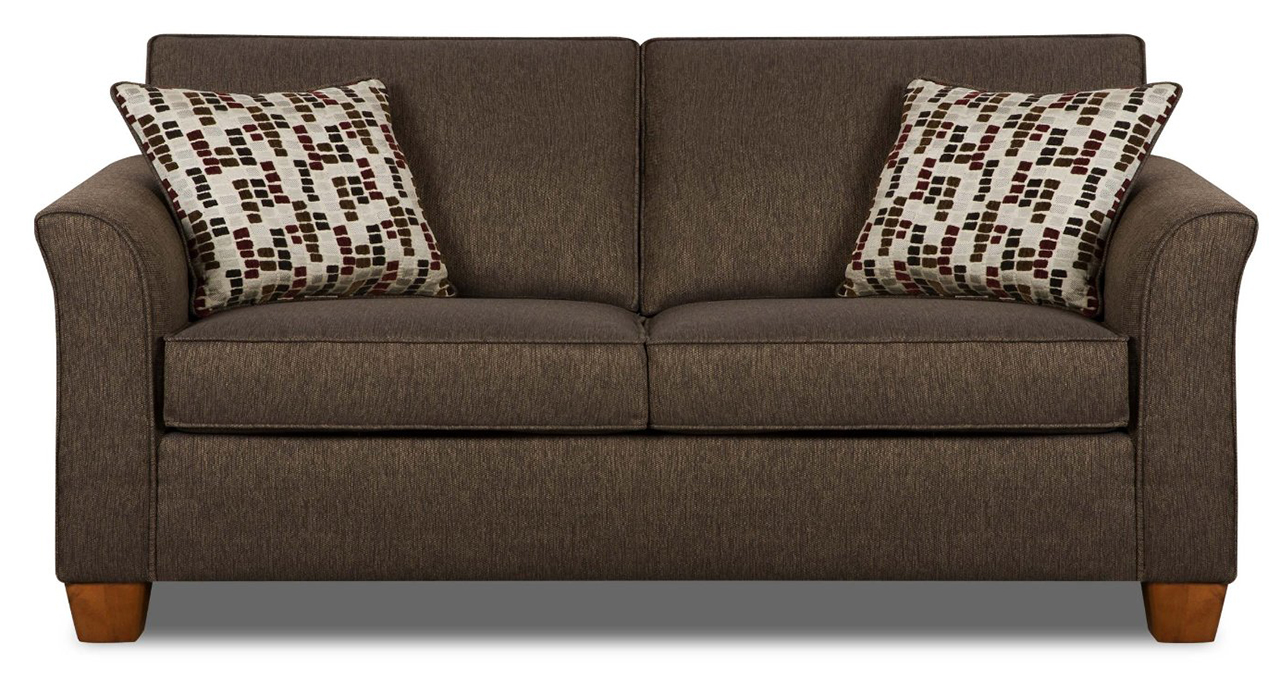 21 Sleeper Sofa Simmons Chenille Chocolate Fabric Full Size Sleeper Homebnc ?e5ebed