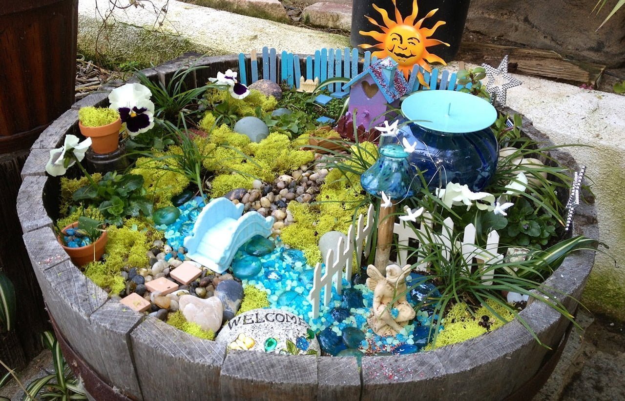 Fairy Garden Ideas: A barrel of summer fun fairy garden ideas