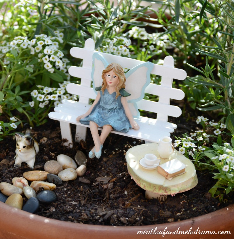 Fairy Garden Ideas: Pondering precious moments fairy garden