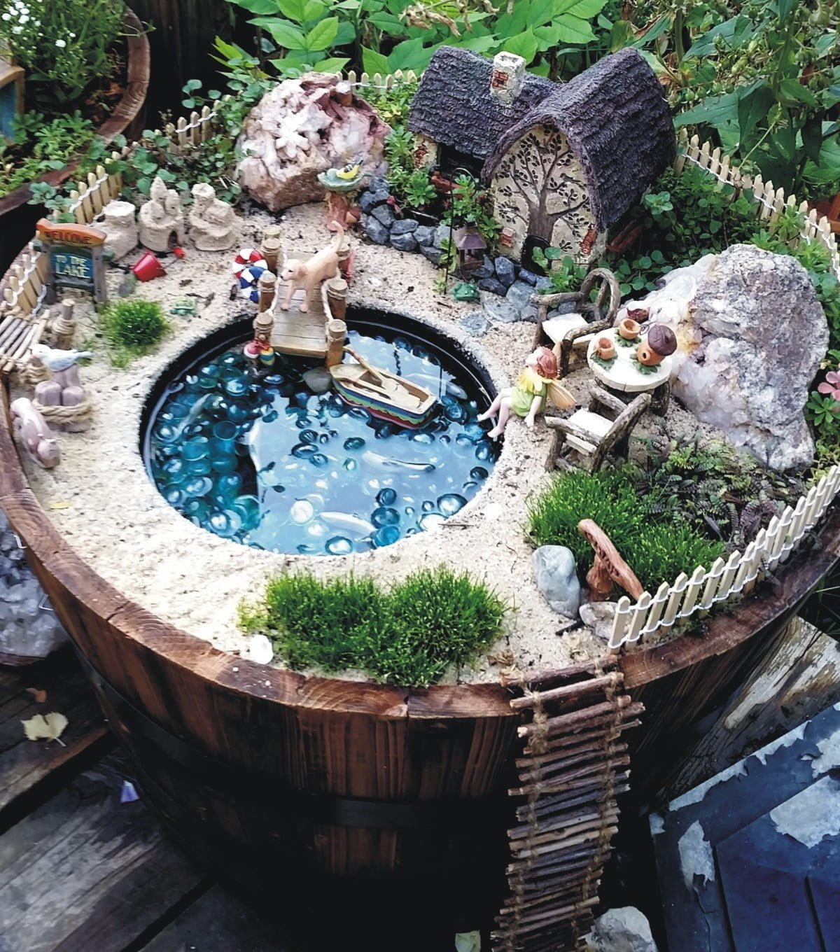 49 a lakeside cottage fairy garden homebnc