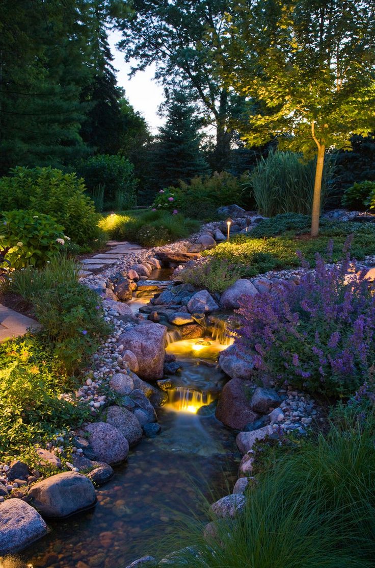 backyard waterfall gardens