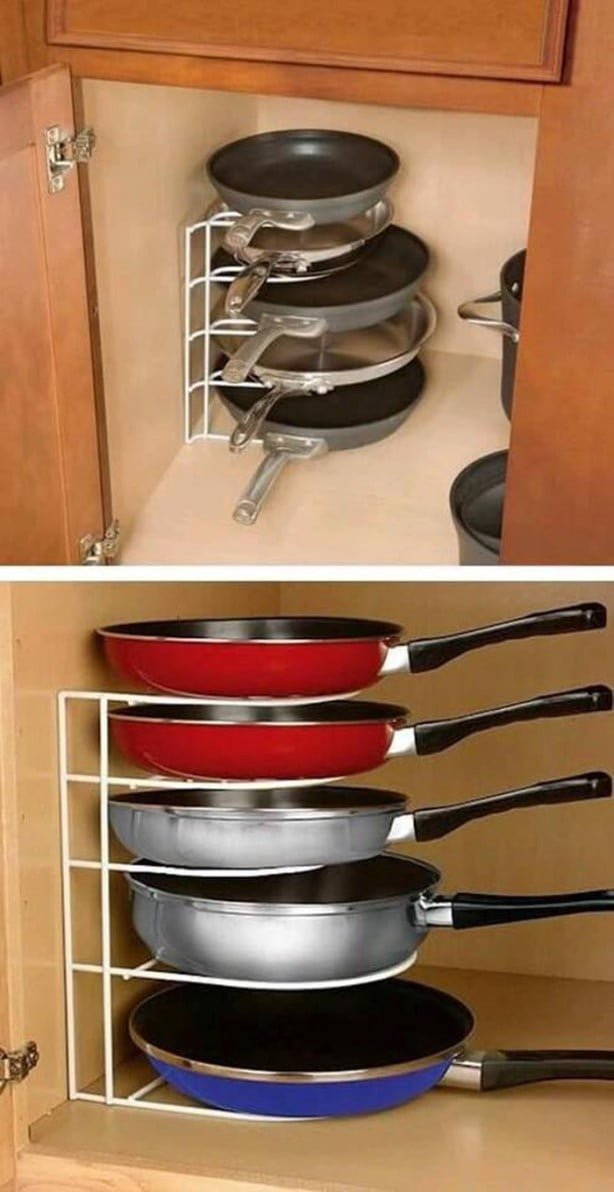 Stack Your Pans on File Racks