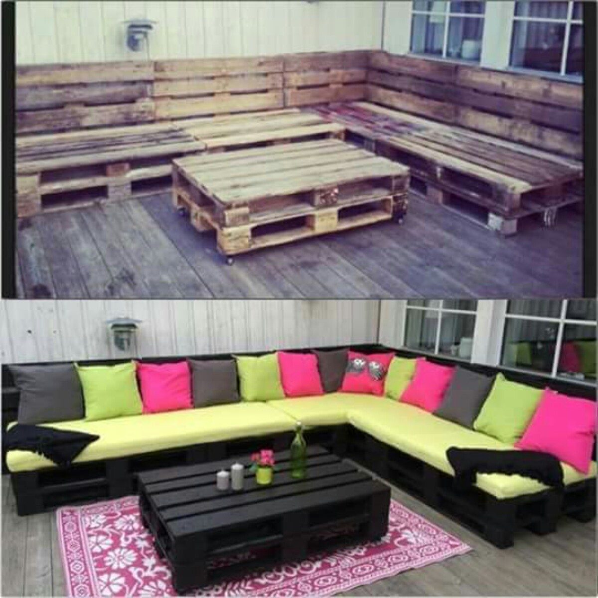 Outdoor Living Room DIY Patio Decoration and Table Set