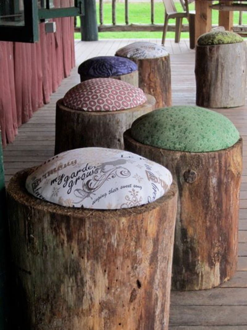 These Repurposed Log Seats are the Definition Of Charm