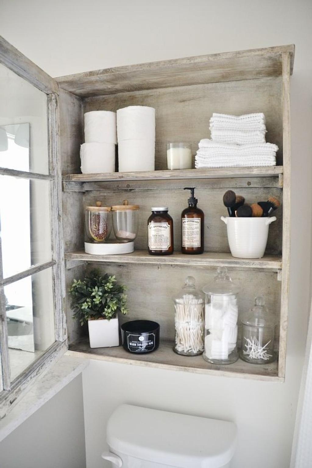 bathroom display shelves