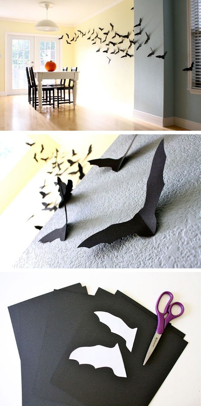 Bats Fly with Paper Cutouts