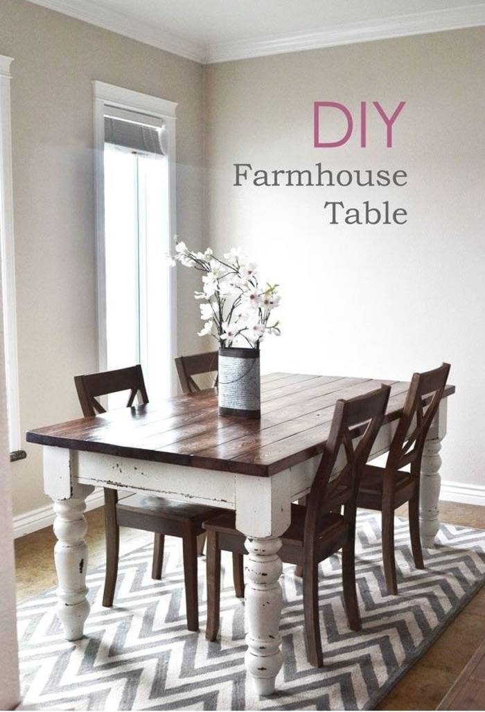 Build Your Own Rustic Chic Farmhouse Table