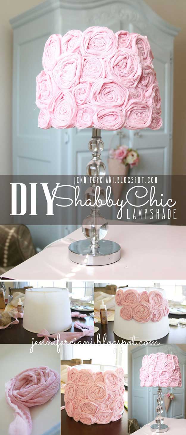 Curled Rose Pastel Lamp Shade