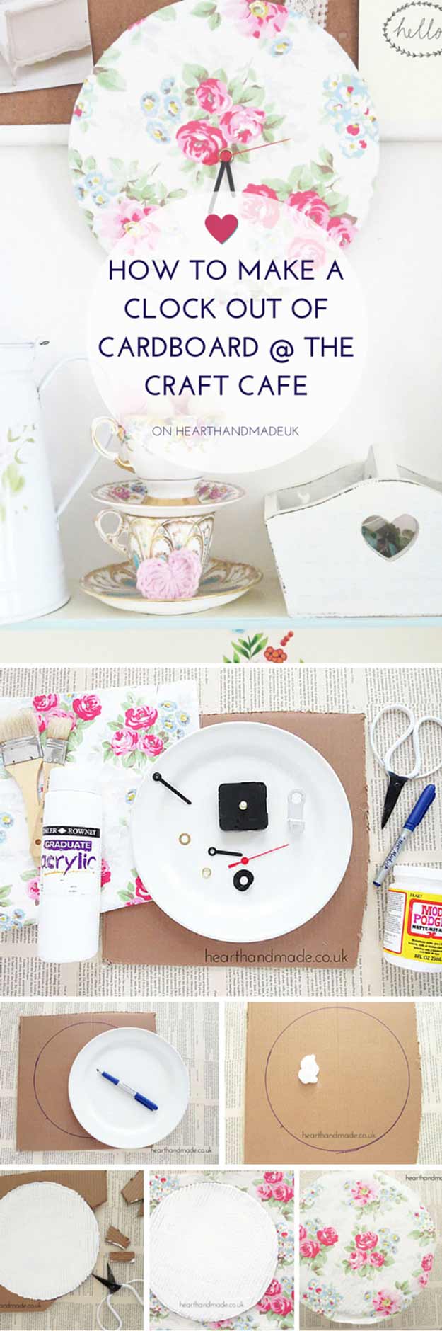 Easy Modge Podge Fabric Clock