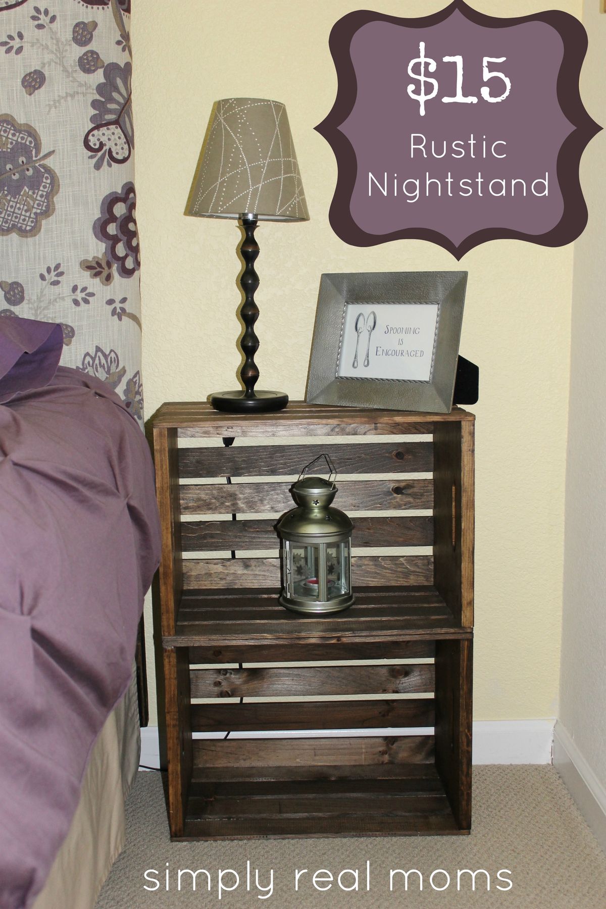 From Wood Crate to Rustic Nightstand