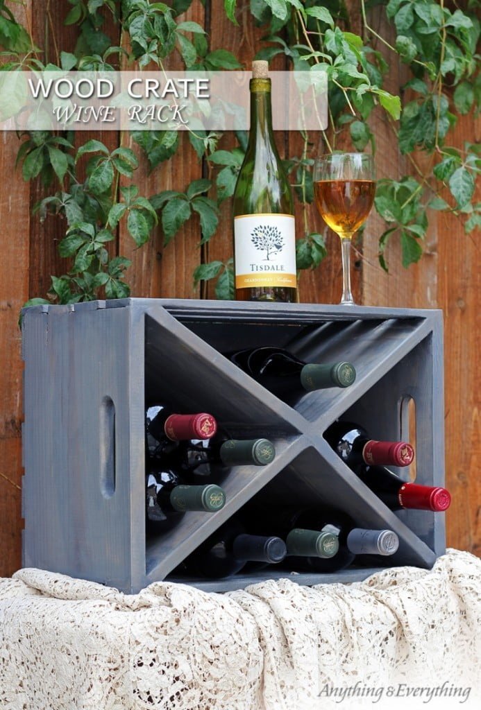 Repurposing Crates into Wine Racks