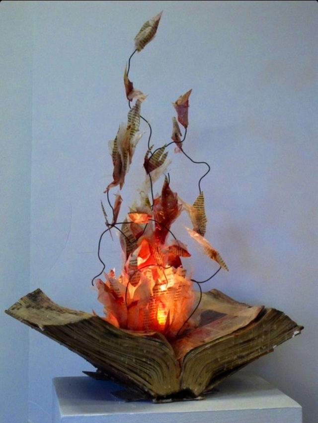 Medieval Warmth with Book Candelabra