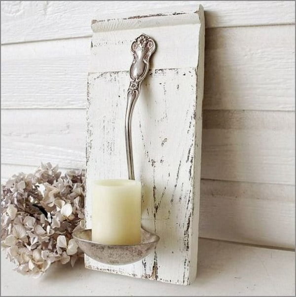 Shabby Chic Ladle Wall Sconces