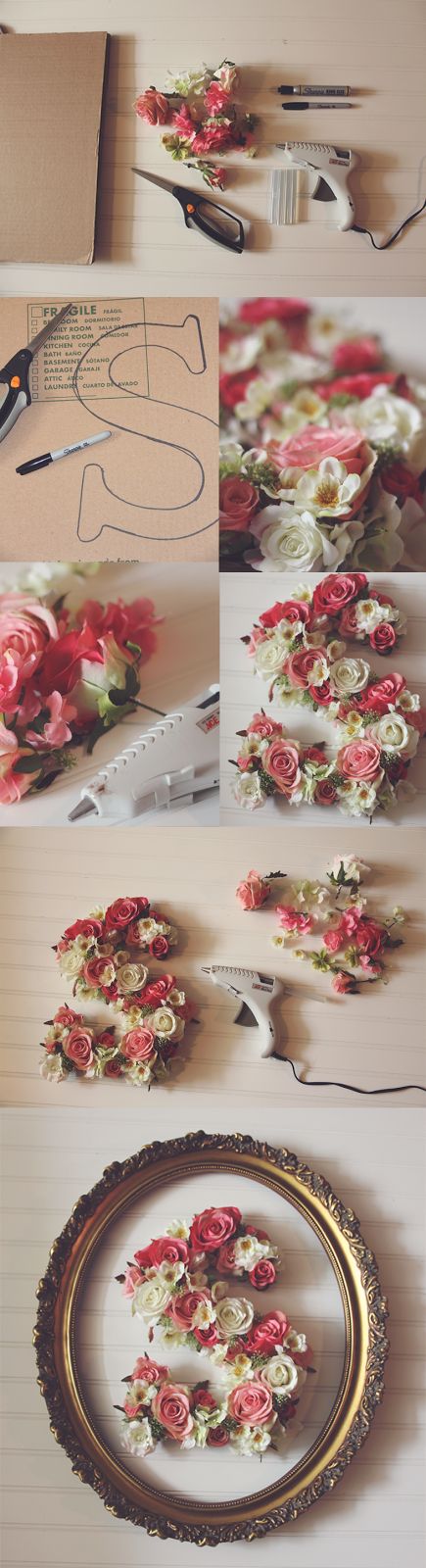 DIY Floral Letter