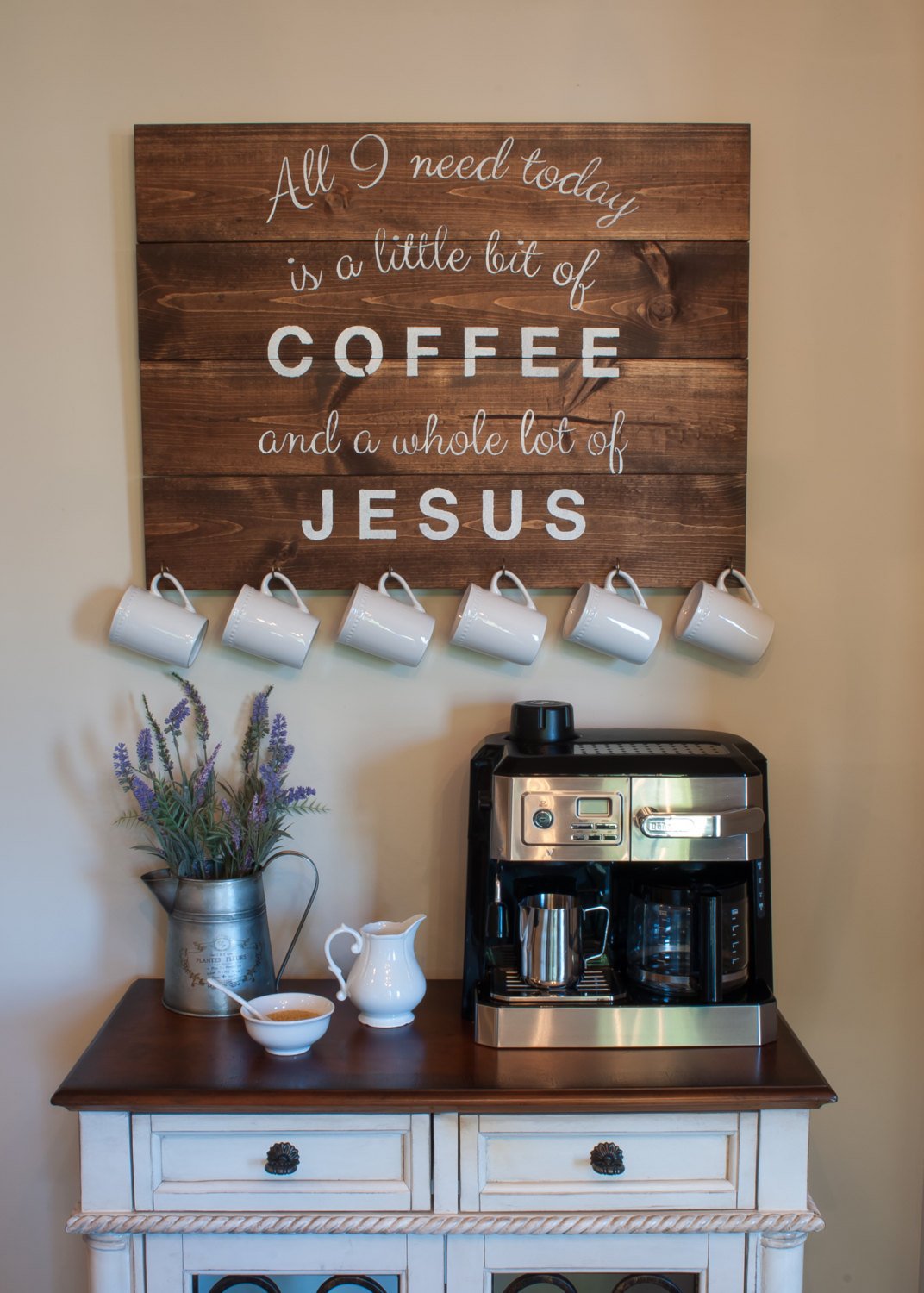 Unique Coffee Station In Kitchen 